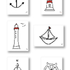 PAKKE med 6 maritime postkortmotiver